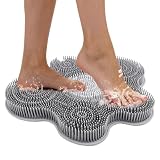 Spazzola per Piedi da Doccia - Tappetino in Silicone con Ventose Antiscivolo,Spazzola da Parete per Schiena - Per Pulire Pavimento Bagno Uomo Donna