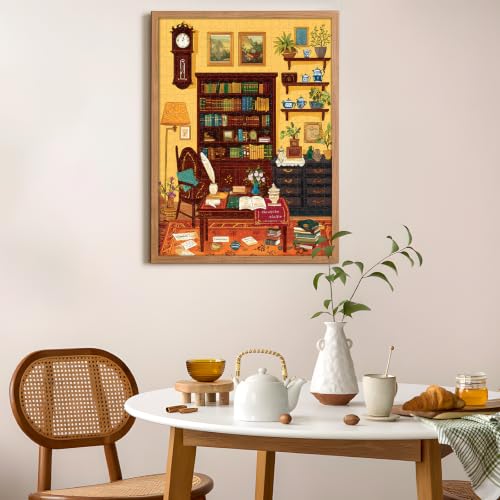 500 Piece Puzzle for Adults, Artist Studio Jigsaw Puzzle 500 Pieces, Cozy Library Painting Room Puzzle, Recycled Cardboard Adult Puzzles, Challenging Home Decor Gift for Adults Seniors, 20.5 x 15 in - Image 7