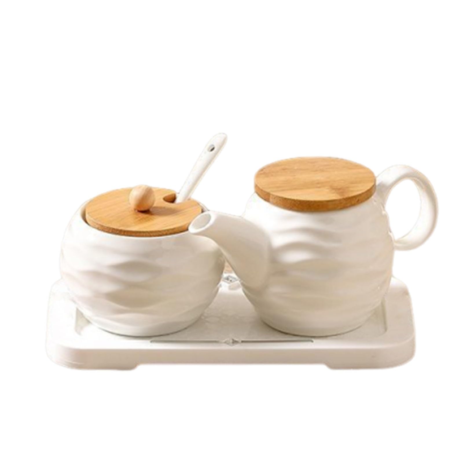 Juego de jarras de azúcar y crema de cerámica para tus cafés y meriendas con amigos