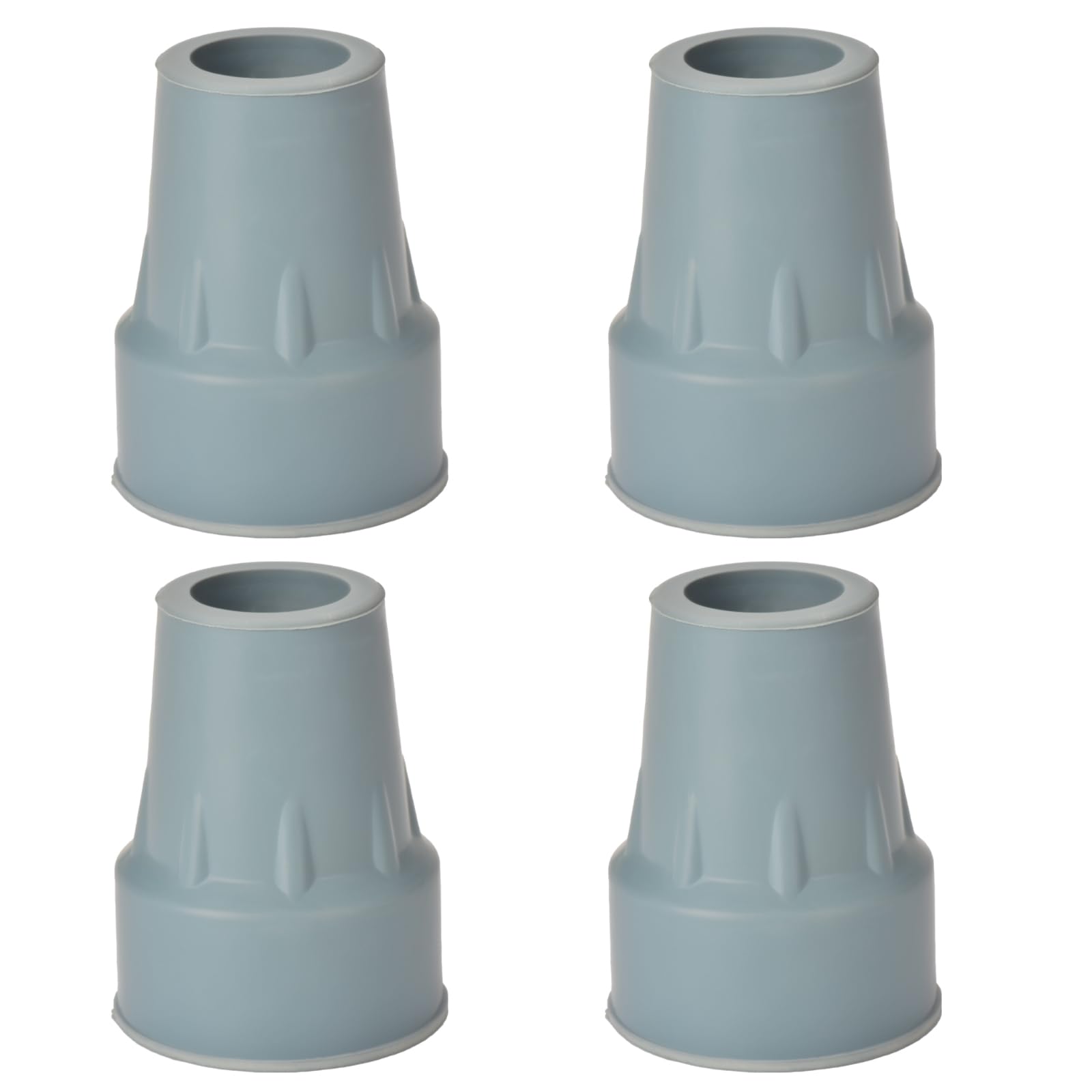 4 Pcs Crutch Tips 3/4 Inch Non Slip Walking Cane Tips Heavy Duty Crutch Feet Cap Rubber Cane Replacement Feet for Canes, Walking Sticks, Walkers