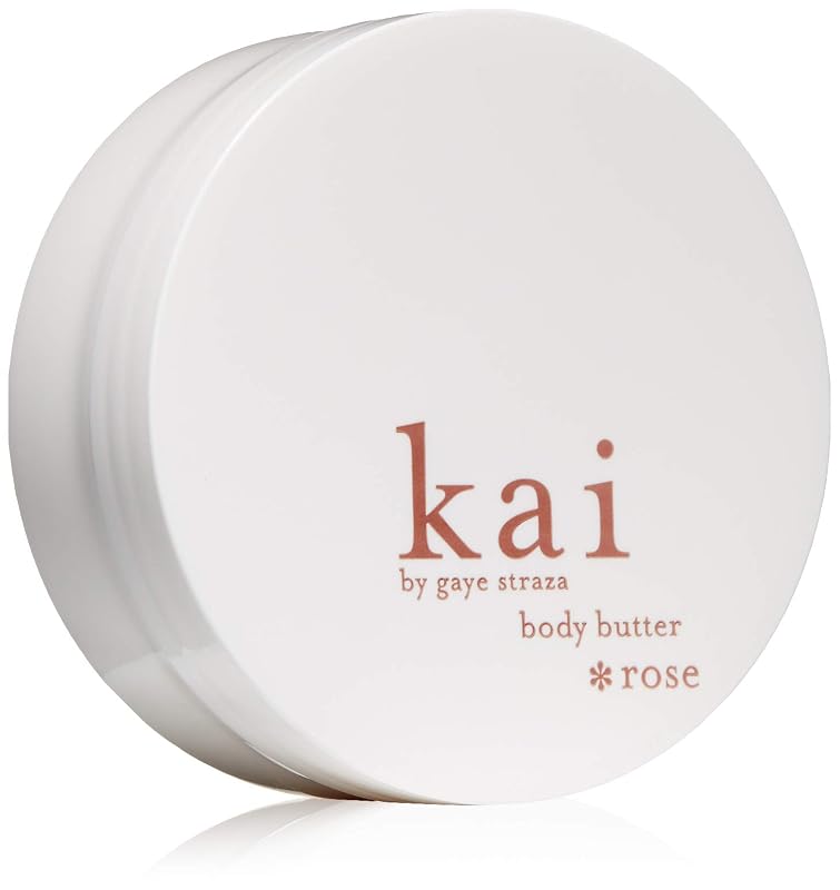 Manteiga corporal kai com textura aerada, manteiga de karité, óleo de cártamo, óleo de damasco e fragrância de rosa, 181 g