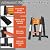 16.5FT A-Frame Aluminum Telescopic Extension Ladder, 330lbs Capacity Adjustable Retractable Extendable Compact Telescope Ladder with Non-Slip Feet for House Roof Travel Trailers RV