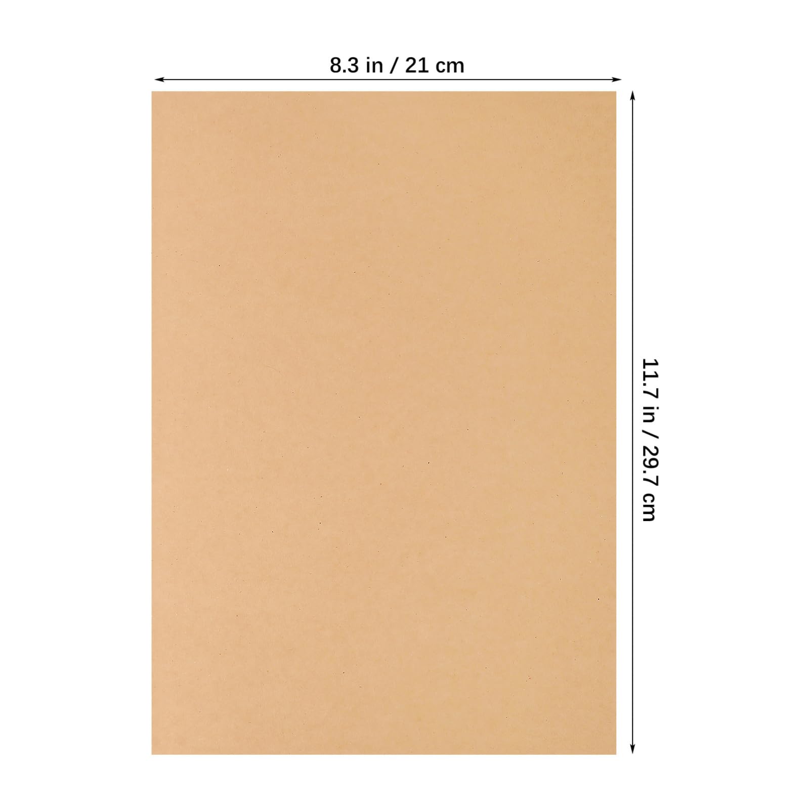 Toyvian Blankokarton 100 Blatt 150g/m² aus Kraftpapier Braun A4
