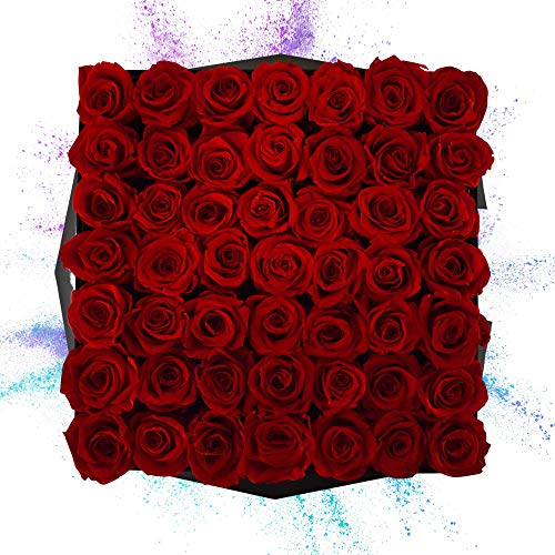 Premium Roses | Flower Delivery | Red Roses | Fresh Cut Flowers | Infinity Roses In A Box | Mother’s Day Gift | Forever Rose | Black Roses (Glossy Gift Box) #TOP3
