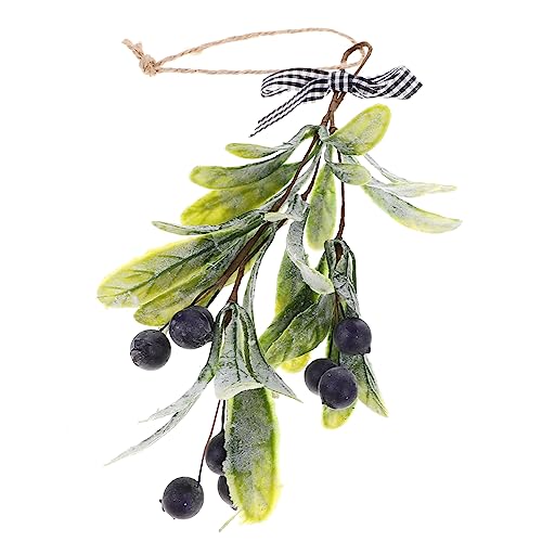 SOESFOUFU Chic Mistletoe Branch Wall Decor Christmas Mistletoe Ornament Xmas Teardrop Swag for Home
