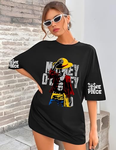 Image of URBAN HAZE Men Oversized Cotton Blend T Shirt Round Neck Tee Casual Graphic Printed Drop Shoulder Shirt Streetwear Fashion Budget T Shirt Under 299 Unisex Everyday Style