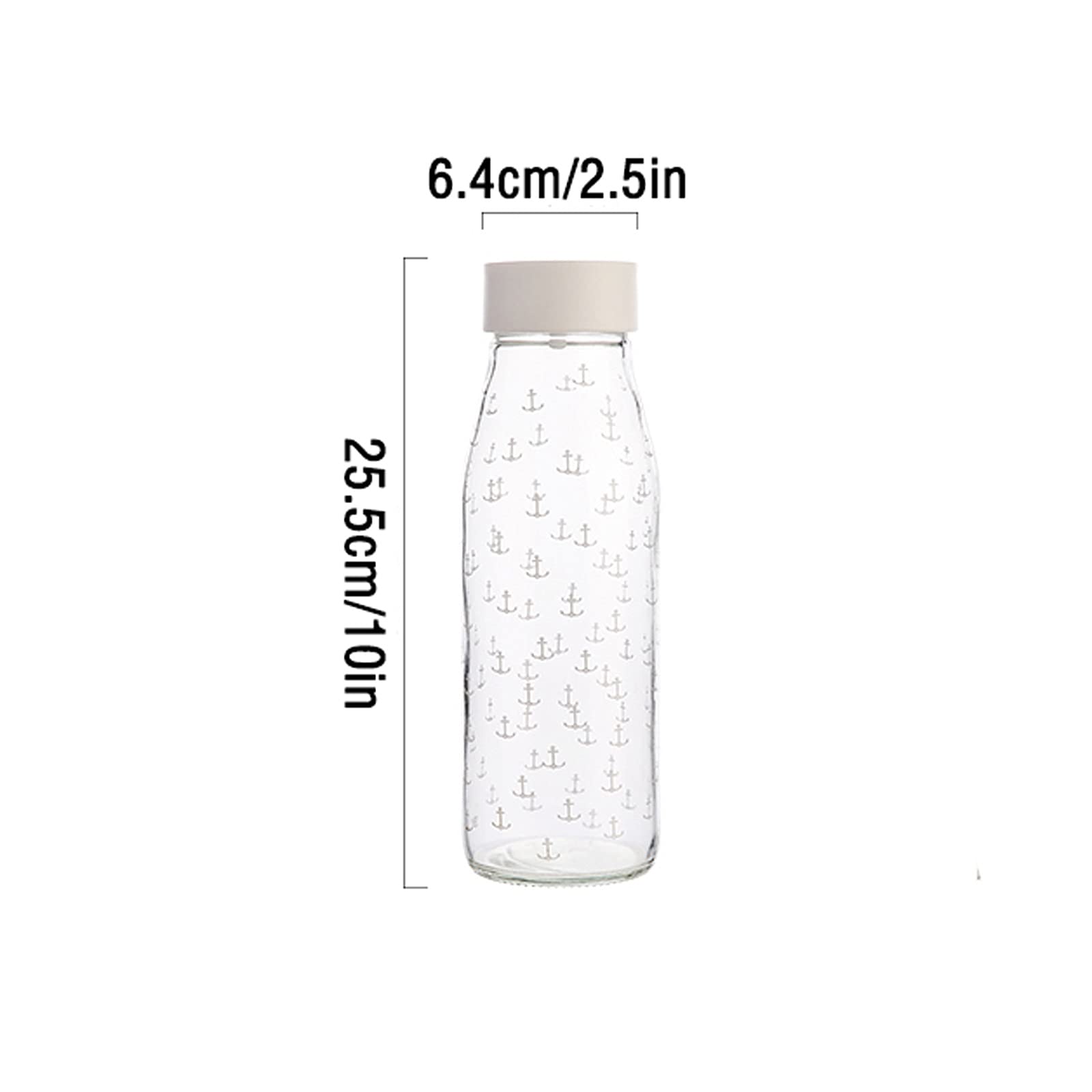 Jarra de Agua Jarra transparente con tapa de vidrio para el hogar Botella de agua fría Can 360 grados Verter Agua Tetera linda para el hogar, Escuela, Restaurante Teteras de té Helado ( Color : A )