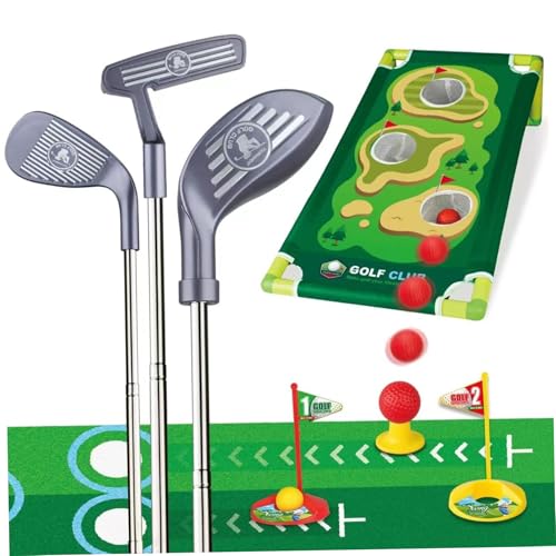 Ensemble de golf pour tout-petits avec tapis 9 balles et 3 clubs de jeu enfant