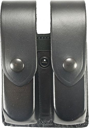 DeSantis Black - Plain - Double Mag Pouch - Black Snap