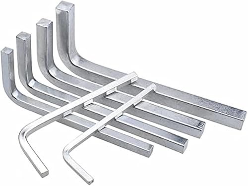 Cabeza cuadrada en forma de L, 7 piezas de llave cuadrada de 4 puntos, juego de destornilladores de 0.118-0.394 in, llave de acero al cromo vanadio
