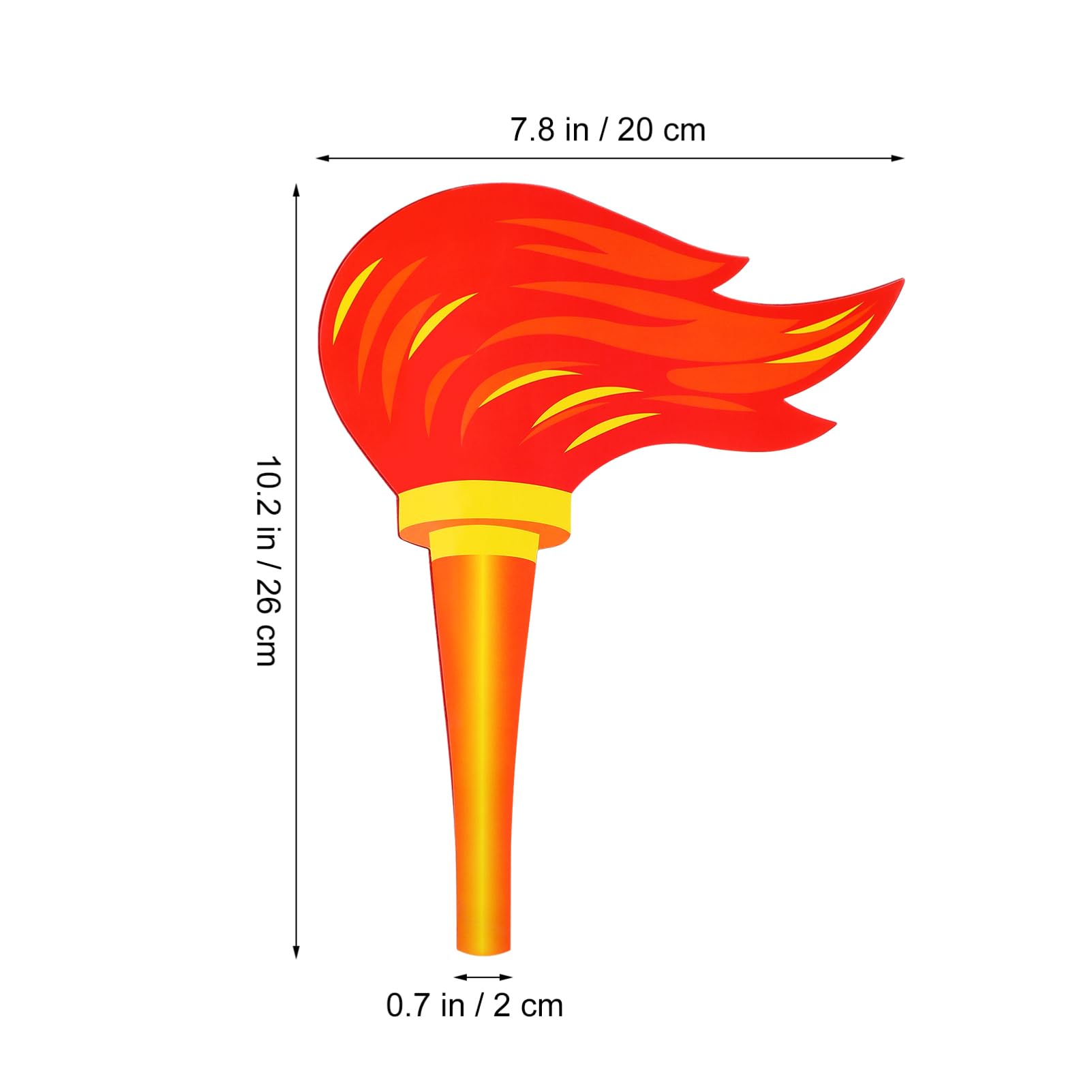 NUOBESTY 2pcs Fake Realistic Paperboard Torches Sports Competition Props