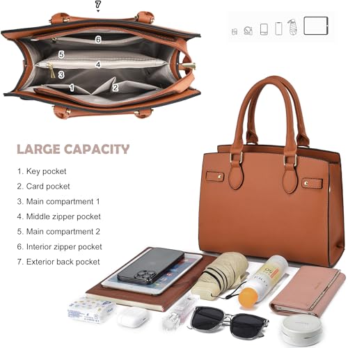 Image of Purses and Handbags for Women Satchel Fashion Ladies Top Handle Shoulder Tote Bags