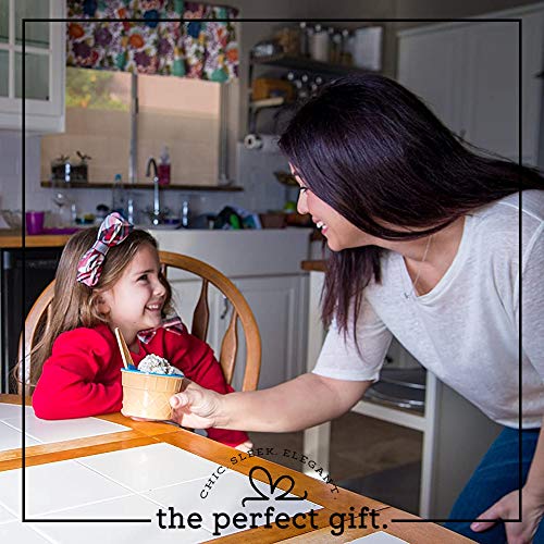 Hammont Ice Cream Bowls And Spoons - Reusable Dessert Bowls And Spoons Set, Durable Plastic Bowls For Party Favor | 4 Bowls And 4 Matching Spoons (Orange, Pink, Light Green, Sky Blue) #TOP5