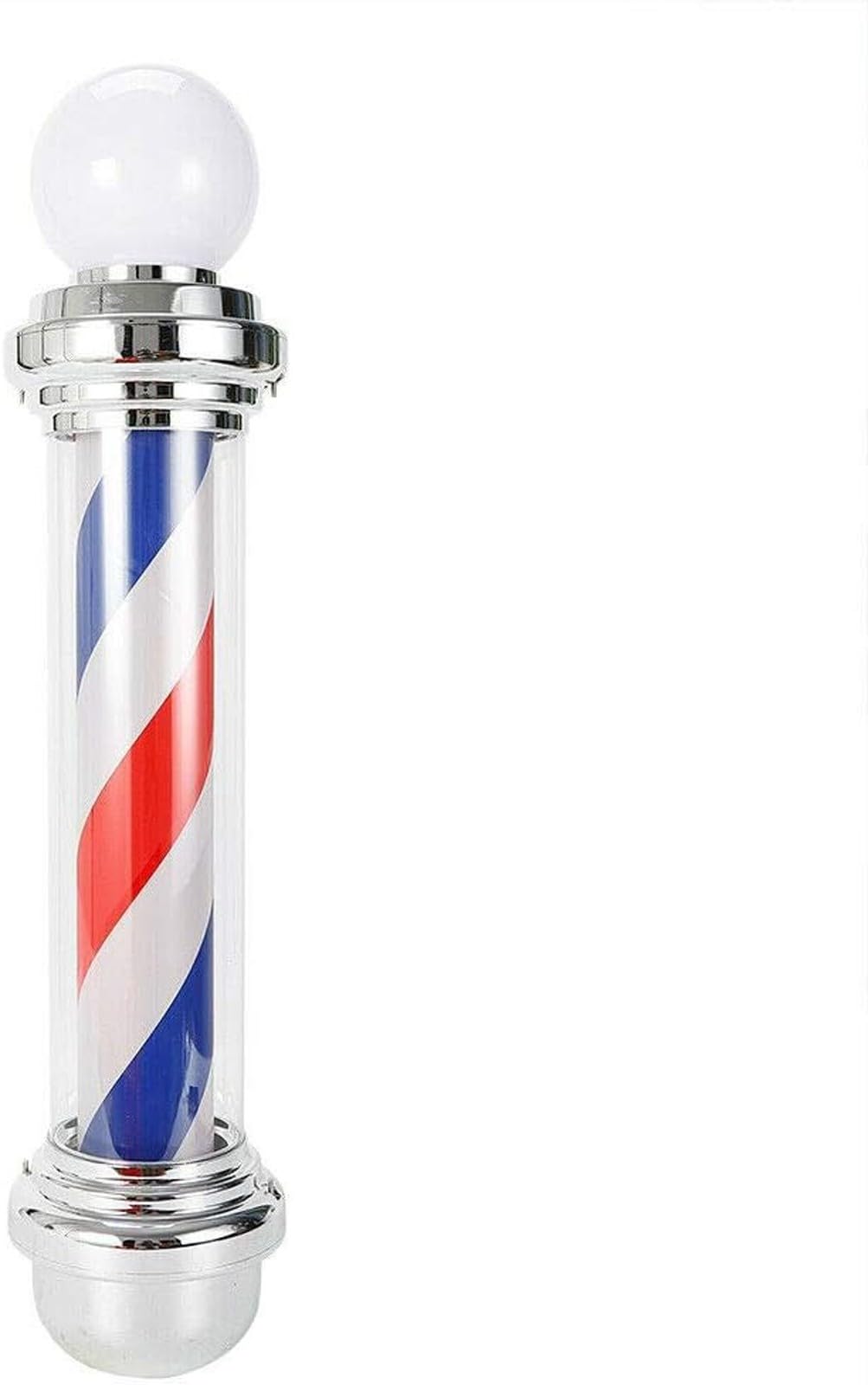 Palo da Barbiere a LED, Strisce Luminose rotanti Rosse, Bianche e Blu per Barbiere, insegna da Parrucchiere, Montaggio a Parete (32 Pollici)