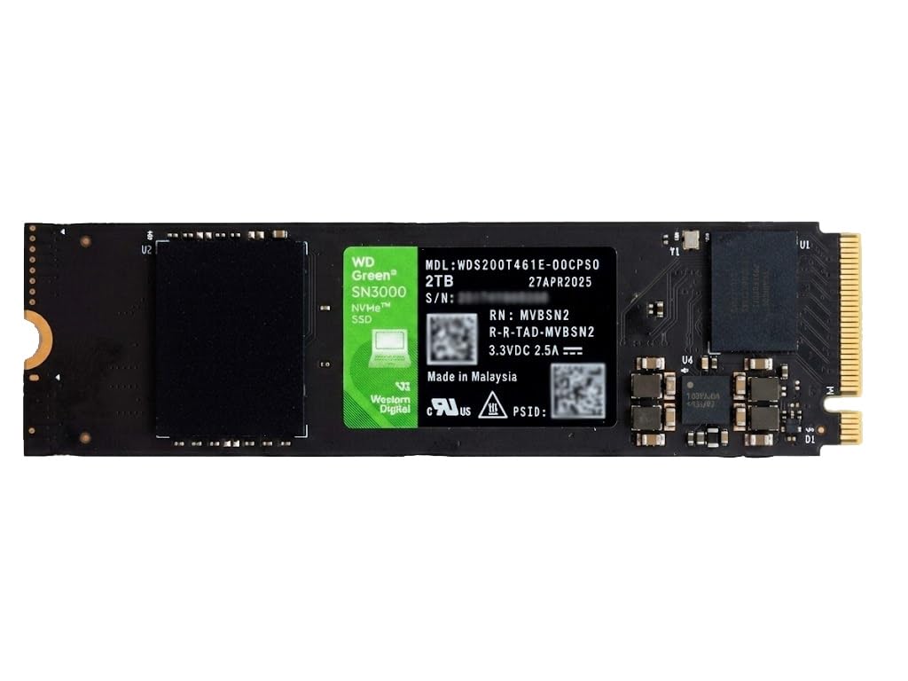 WD Green SN3000 2TB NVMe SSD Internal Solid State Drive for Laptop & Desktop, M.2 2280 PCIe Gen4 x4, Up to 5000MB/s, Fast Boot, Reliable Storage Upgrade for Everyday PC Use, WDS200T461E (OEM New)-image-5