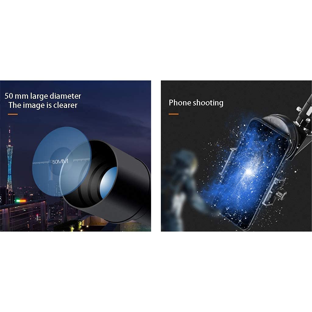 Telescopio per Bambini, telescopio da Viaggio Portatile, Calibro 50 mm Lunghezza focale 600 mm, telescopi per Principianti e Adulti di Astronomia, i Migliori Regali di Natale e Compleanno per Bambini