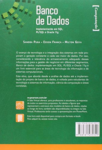 Banco de Dados: Implementação em SQL, PL SQL e Oracle 11g