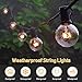 Upook Outdoor String Lights G40 Globe Patio Lights 25 Ft 27 Clear Bulbs (2 Spare) Indoor Commercial Decor Outdoor Lights Connectable Waterproof for Christmas Party Wedding Garden Porch Deck, Black…
