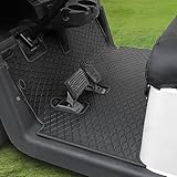 LEAPGOMAX EZGO RXV Floor Mat, Full Coverage Golf Cart Floor Liner Mat Replacement for EZGO RXV (2008-2022) & 2Five (2009+) Non-Slip&Easy to Clean-Black Trim