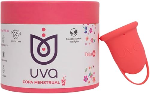 UVA Kit de copa menstrual tamaño A  Juego de vasos de periodo reutilizable de flujo moderado  Copa de silicona suave a prueba de fugas,