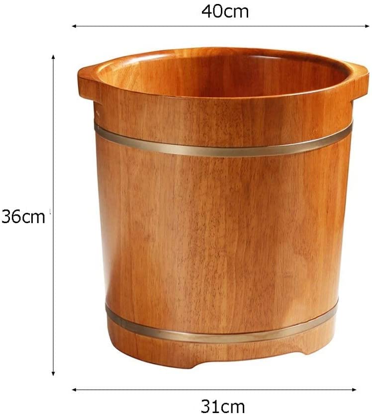 Bañera de pies de madera artesanal para relajación miniatura 6