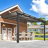 AECOJOY 10' x 12' Adjustable Height Outdoor Lean to Gazebo Pergola for Patio,...