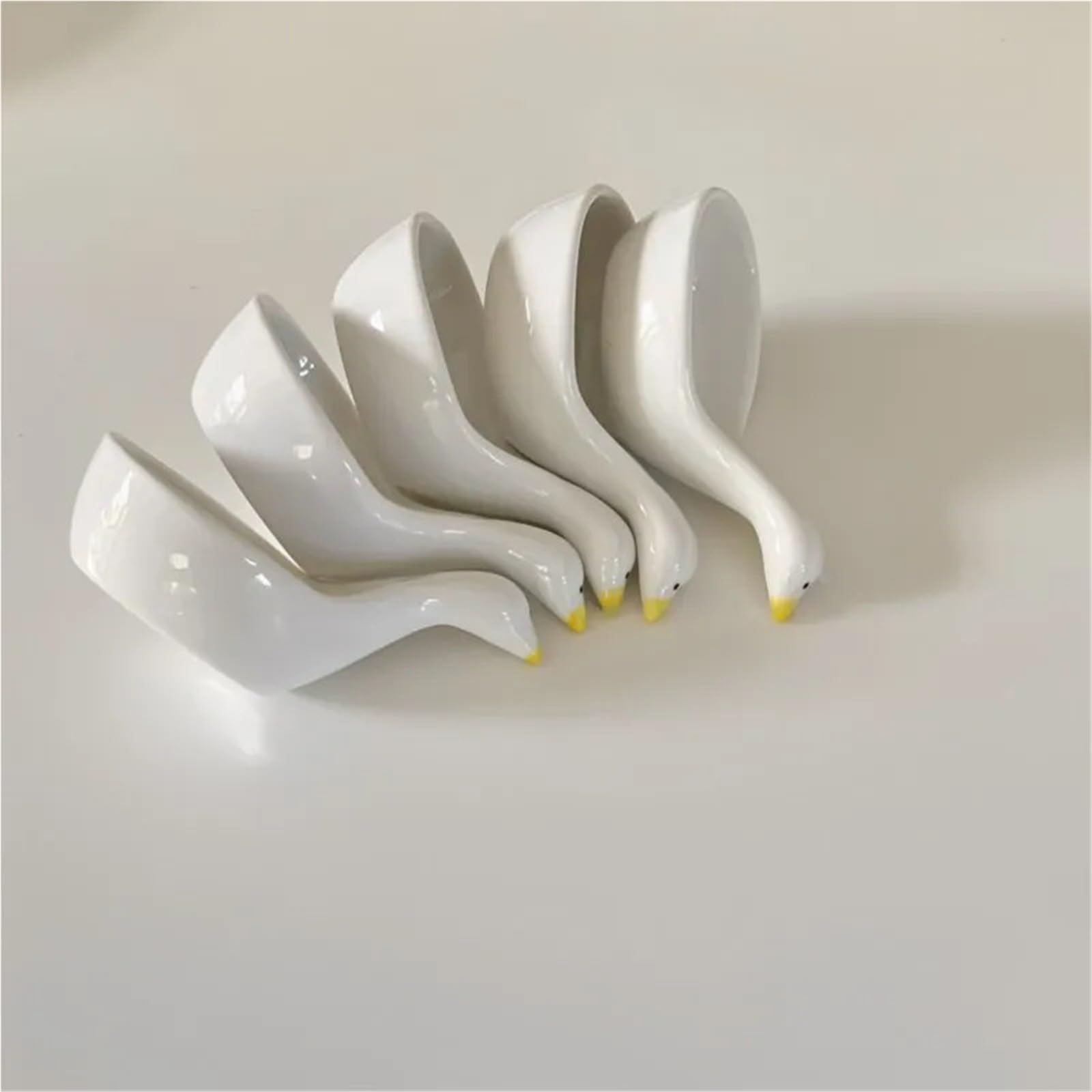 Coquetiers, 5 pièces Belle Mini oie Style créatif en céramique Errant décoration de la Maison Porte-Oeufs Tasse Oeuf Outil