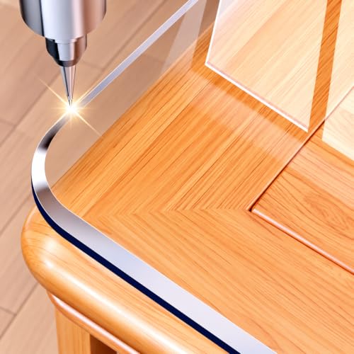 Image of MR.CLEAR Slim Shield | India's 1st & Only Antibacterial Table Cover | (24 x 12 Inches, 1mm) | 4 & 6 Seater Waterproof PVC Cloth | Office & Home Dining Tables Top Thick & Water Proof Clear Protector