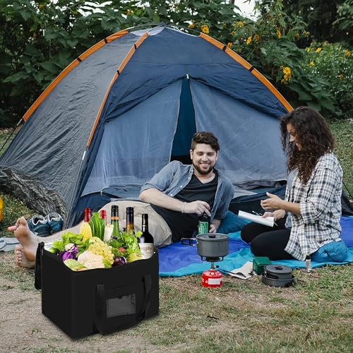 Beautyshow 40L Kühltasche Groß Einkaufstasche Faltbar Thermotasche Dauerhaft Isoliertasche Picknicktasche Gefriertasche für Einkauf/Picknick/Camping/Strand/BBQ/Outdoor/Reisen/Auto, Upgrade 6