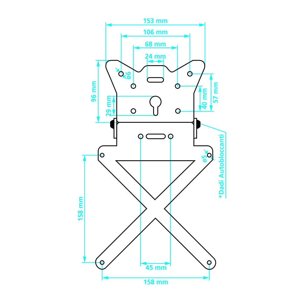 COMPATIBILE CON KTM 990 ADVENTURE PORTATARGA PER MOTO LAMPA X-PLATE 90144 SUPPORTO PER TARGA REGOLABILE SPORTIVO UNIVERSALE NON SPECIFICO 270X200X40MM IN ALLUMINIO NERO
