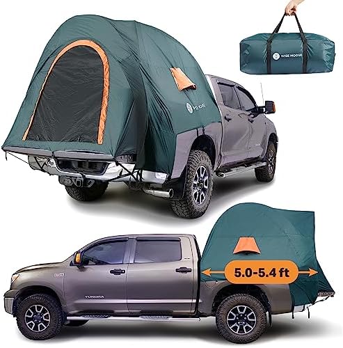 WISE MOOSE Truck Tent Bed - Truck Bed Tent Fits 5.0-5.4 Ft Truck Beds. Next Level Truck Camping with WISE MOOSE Truck Bed Camper