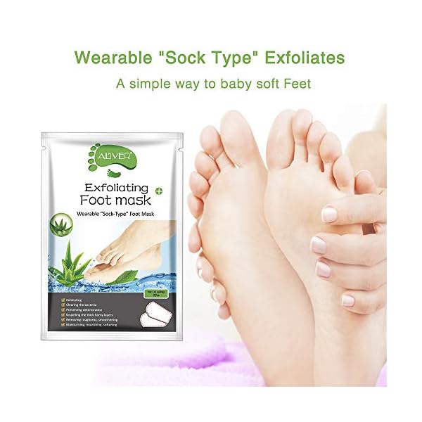 Foot-Peel-Mask-5-PACK-Foot-Mask-for-Dry-Dead-Skin-Callus-Repair-Rough-Heels-Make-Your-Feet-Baby-Soft-Get-Smooth-Silky-Skin-Natural-Treatment-Aloe Foot Peel Mask - (5 PACK) Foot Mask for Dry Dead Skin, Callus, Repair Rough Heels - Make Your Feet Baby Soft Get Smooth Silky Skin - Natural Treatment (Aloe)