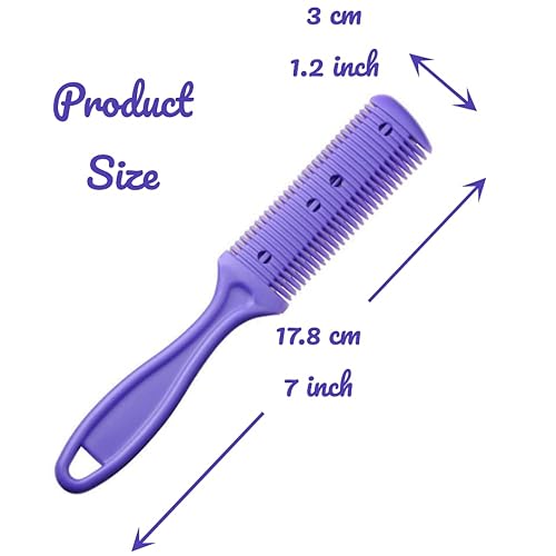 Miniatura 3 de JLEivvi 4 piezas de peine de afeitar de doble cara para cortar el cabello, afeitadoras de corte de pelo, recortadora de adelgazamiento, peine de