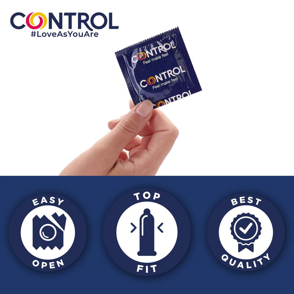Control Preservativos Nature. Caja Pack Ahorro 24 Condones para un Placer Natural, Lubricados, Sexo Seguro, Ajuste Perfecto