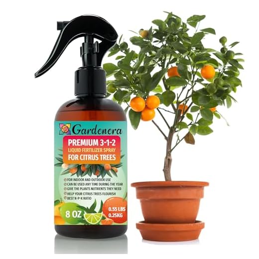 Gardenera Proffesional Citrus Tree Spray Fertilizer Mist for Home Gardening | 3-1-2 Gentle Blend Mist for Healthy Leaves & Growth | Essential Nutrients for Citrus Tree - 8oz