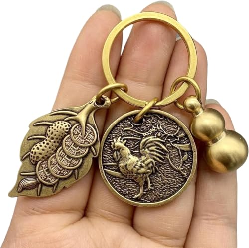 Pièce de monnaie en cuivre de singe et porte-clé culturel haut de gamme