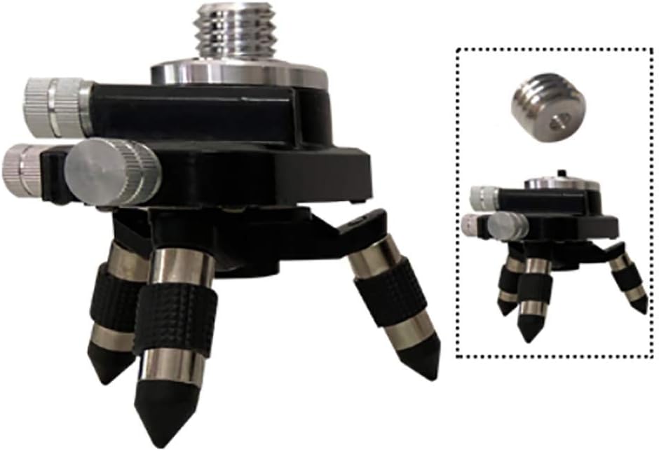 Laser Level Micro-Adjust Bracket Tripod/3D Cross Line Laser Level Holders Positioning Stand Adapter/360-Degree Rotating Base Connector for 1/4" and 5/8" Screw Mount Most Laser Level Devices