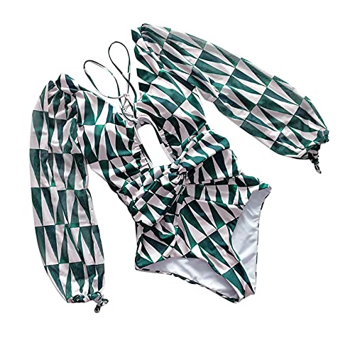 Maillot de bain manches longues vert résolvant le manque de maintien et l'inconfort au soleil
