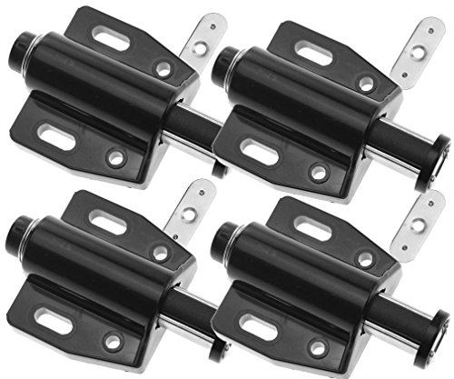 Micro Trader 4PCS BLACK MAGNETIC PUSH TO OPEN SYSTEM DAMPER FOR CABINET CUPBOARD DRAWER