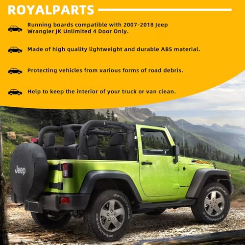 Estribos 6 pulgadas Jeep Wrangler JK 2 puertas 2007-2018 negro miniatura 5