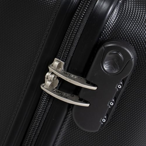 Swiss Move, Mala de Viagem, Londres, De Bordo, Pequena, 4 Rodas - Preta