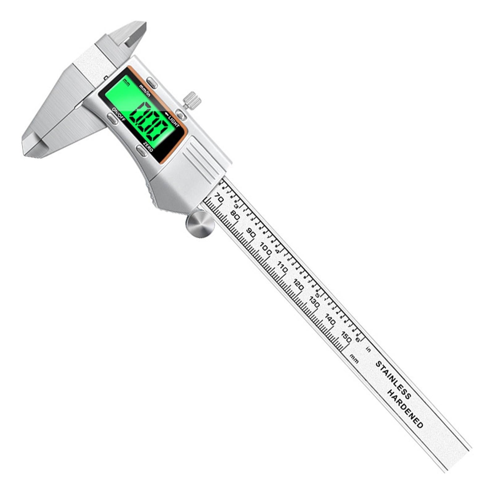 Suwmiarka cyfrowa Suwmiarka cyfrowa 6 cali 150 mm ze stali nierdzewnej, elektroniczny mikrometr metalowy, narzędzia do pomiaru głębokości, linijka Wysoka dokładność