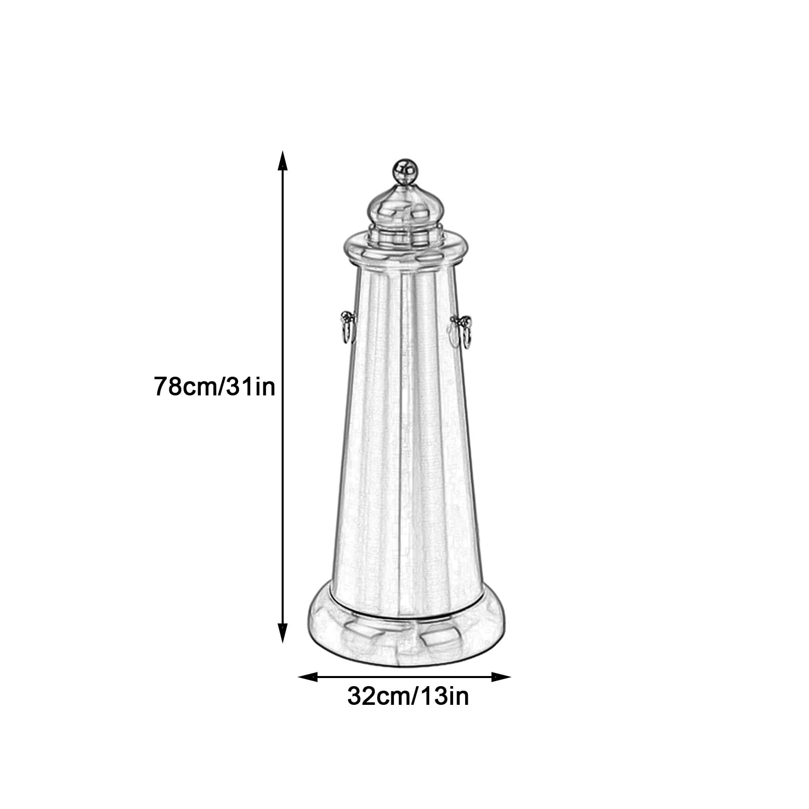 Conos Señalizacion, Conos de Advertencia Metálicos, Diseñados con Anillos Laterales, Superficie Lisa, Base Estable, para Zonas Residenciales y Centros Comerciales(Gold)
