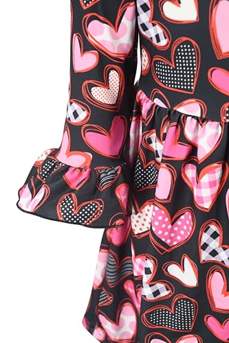 Image of Girls Long Sleeve Ruffled Dresses for Toddlers and Kids