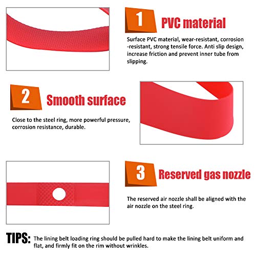 2Pcs Mountain Bike Tire Liner, Tire Liner Protector Inner Tube Pad Puncture Proof Belt (Size : 20inch) Tubeless Rim Tape Puncture Proof Tires