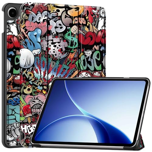 Image of ProElite Case Cover for Oppo Pad 5 12.1 inch Case, Slim Trifold Flip case Cover for Oppo Pad 5 12.1 inch Tablet [Auto Sleep Wake Feature], Hippy