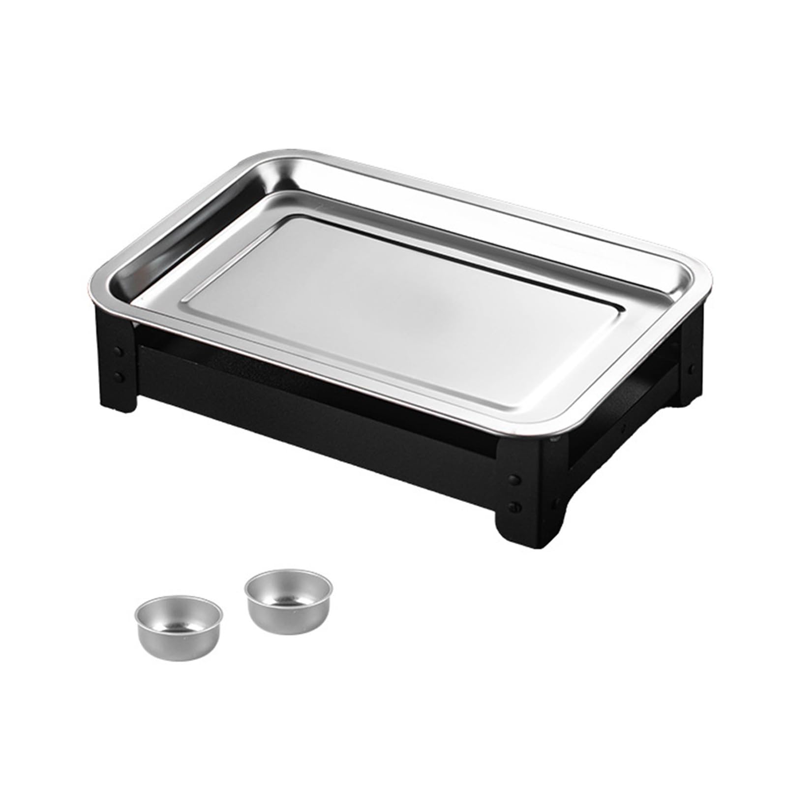 YROHGKPN Detachable Stainless Steel Grills Party Warmers Container Operated Heat Retention for Home Outdoor Cooking Dishwasher Safe BBQ Warmers