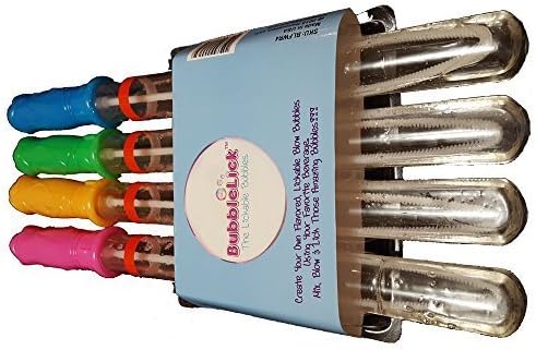 BubbleLick Edible Bubbles Kit, 4 Saber BubbleSticks