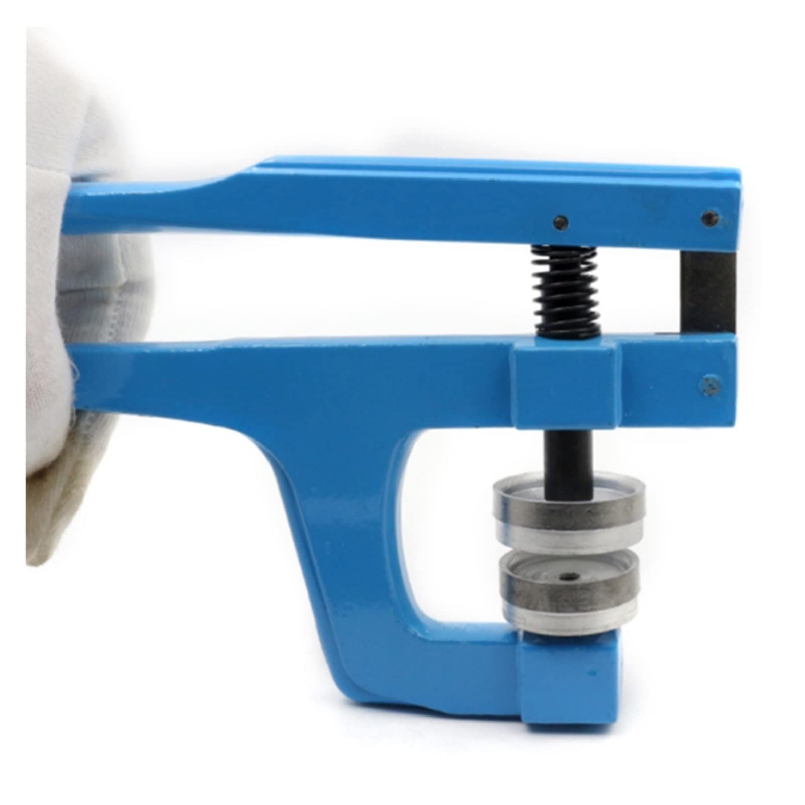 Herramientas para reparación de Relojes Juego de prensas para Botones a presión Kit de relojero Estuche Azul Que Contiene 9 moldes de plástico Herramientas para reparación de Relojes(