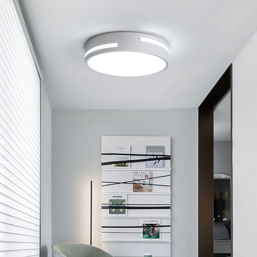 Lampy wiszące, ultracienka okrągła lampa sufitowa z kutego żelaza, trzy temperatury barwowe, oprawa LED z regulacją światła do montażu podtynkowego, lampy zdobione na korytarzu w salonie (K) LWX